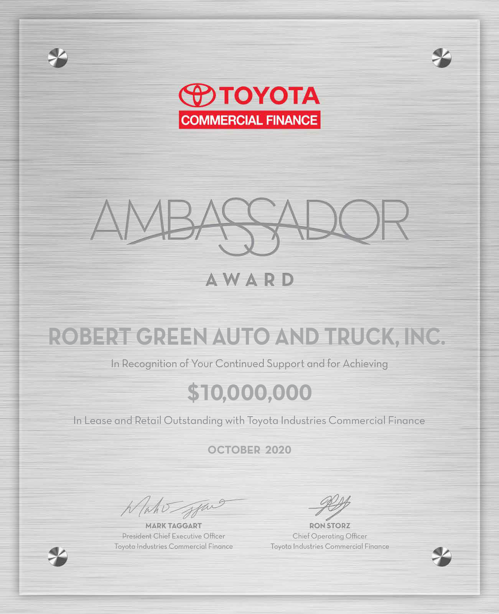 Image of an Ambassador Award